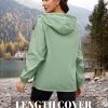 Rain Jacket Women Waterproof Lightweight Jacket With Hood Packable Raincoat with Pockets S-XXL