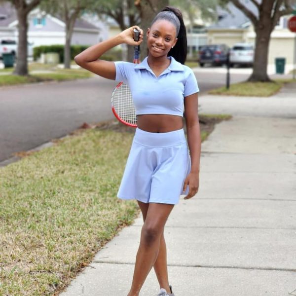 2 Piece Tennis Dress for Women High Waist Pleated Tennis Skirt with Shorts Short Sleeve Crop Golf Workout Skirts Sets