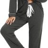Pajamas Set Long Sleeve Womens Button Down Sleepwear Two Piece Nightwear Soft Pj Lounge Sets S-XXL