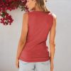 71Fz2hgfckL._AC_SL1500 3 Pack Women Tank Tops Ribbed Summer Casual Sleeveless Basic Cami Top Slim Henley Button Down Blouses