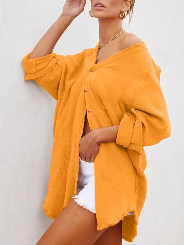 71JuHosnS6L._AC_SL1500 Womens Bathing Suit Cover Up Bikini Swimsuit Coverup Beach Cover Ups Button Down Shirts for Women