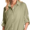 Women's UPF 50 Long Sleeve Sun Protection Shirts Quick Dry Outdoor Fishing Hiking Travel Shirt