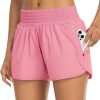 71NYwEAAq8L._AC_SL1500 Athletic Shorts for Women with Pockets High Waist Running Workout Shorts Gym Yoga White Summer Shorts