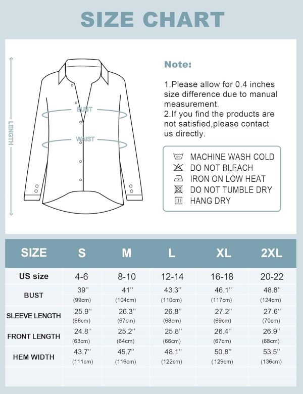 Womens Casual Boho Floral Print V Neck Long Sleeve Blouses Button Down Shirts Dressy Chiffon Loose Ruffle Tops