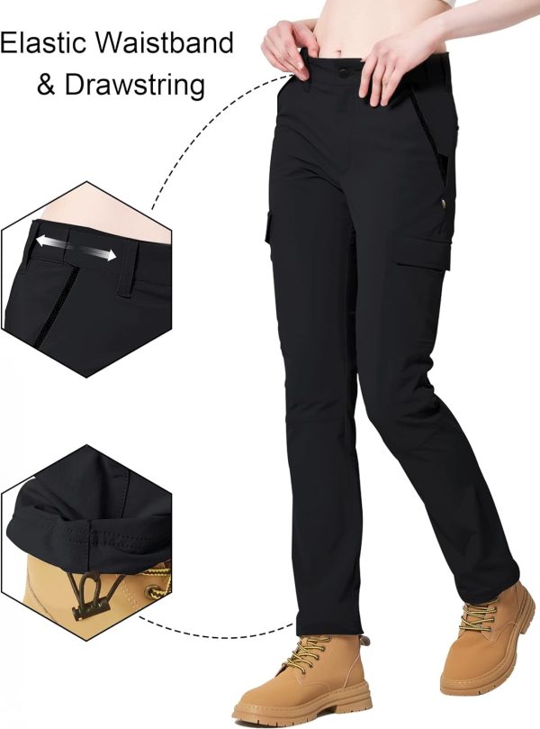 Women's Hiking Pants Quick Dry Lightweight Cargo Pants with 6 Pockets UPF 50+ Work Outdoor Golf Walking