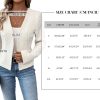 2024 Summer Cropped Collarless Blazer Lightweight Fully Lined Open Front Elegant Petite Work Office Jackets