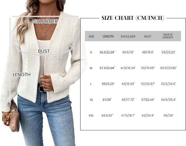 2024 Summer Cropped Collarless Blazer Lightweight Fully Lined Open Front Elegant Petite Work Office Jackets