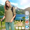 Women's Quick Dry Sun UV Protection Convertible Long Sleeve Safari Shirts for Hiking Camping Fishing Sailing