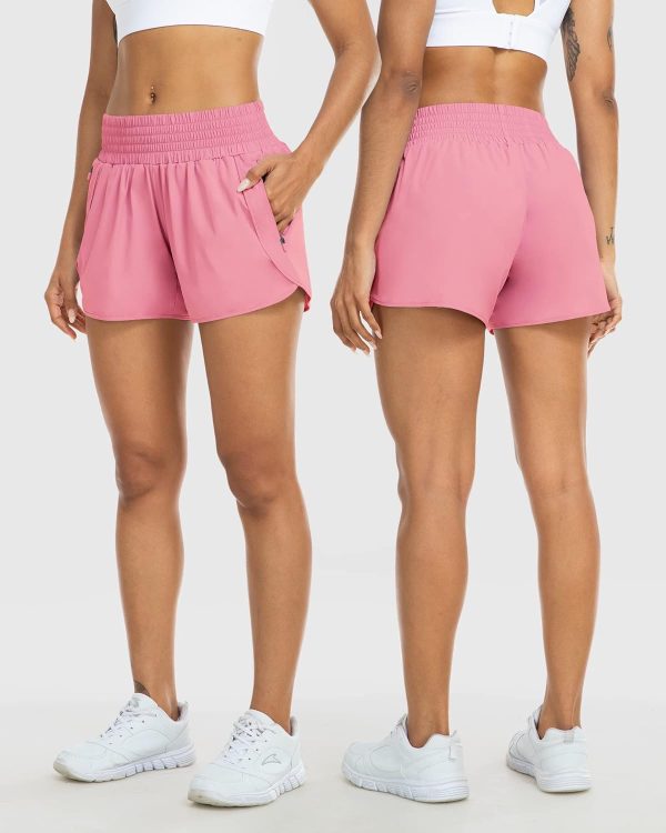 71RCwZ3Pv0L._AC_SL1500 Athletic Shorts for Women with Pockets High Waist Running Workout Shorts Gym Yoga White Summer Shorts