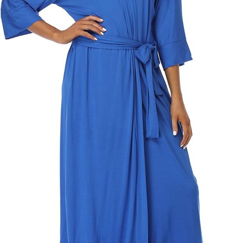 71SXw2CVIBL._AC_SL1500 Womens Soft Long Kimono Robes Lightweight Full Length Knit Bathrobe With Pockets Ladies Casual Dressing Gown
