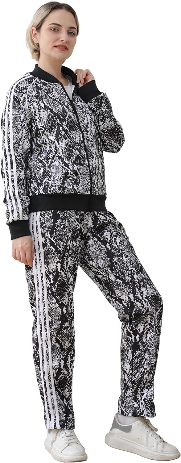 71VgsqX2xJL._AC_SL1500 Tracksuit for Women 2 Piece Sweatsuit Outfits Long Sleeve Zip Up Lounge Jogging Suits