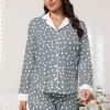 71_0G2FXp6L._AC_SL1500 Button Down Pajamas Sets Women Two-Piece Satin Silk Pjs Sets Loungewear Long Sleeve Sleepwear Shorts Nightwear Sets