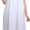 71aNtjJCJKL._AC_SL1500 Lace Neckline Cotton Sleepwear For Ladies Womens Round Neck Nightdress