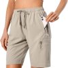 71efQxcTFTL._AC_SL1500 Women's Lightweight Hiking Cargo Shorts Quick Dry Athletic Shorts for Camping Travel Golf with Zipper Pockets Water Resistant