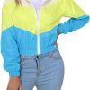 71kCG_voOyL._AC_SL1500 Women’s Lightweight Windbreaker Sport Jacket Zip Up Color Block Coat Casual Long Sleeve Jogging Outerwear