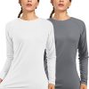 71krzbfOZlL._AC_SL1500 Women's Long Sleeve UPF 50+ UV Sun Protection Shirts Rash Guard Swim T-Shirt/Hoodie Quick Dry for Outdoor Hiking