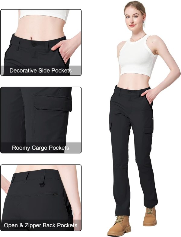Women's Hiking Pants Quick Dry Lightweight Cargo Pants with 6 Pockets UPF 50+ Work Outdoor Golf Walking