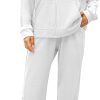 Women 2 Piece Outfits Tracksuit Casual Zip Up Hoodie Sweatsuits Jogging Long Pant Set