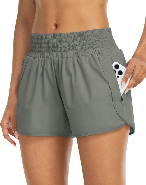 71rwB9fDtGL._AC_SL1500 Athletic Shorts for Women with Pockets High Waist Running Workout Shorts Gym Yoga White Summer Shorts