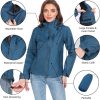 Packable Rain Jacket Women Lightweight Waterproof Raincoat for Women with Hood Windbreaker for Outdoor Travel Hiking