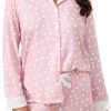71tY8P-7eUL._AC_SL1500 Button Down Pajamas Sets Women Two-Piece Satin Silk Pjs Sets Loungewear Long Sleeve Sleepwear Shorts Nightwear Sets