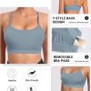 71tyQtLPj0L._AC_SL1500 Spaghetti Strap Padded Sports Bras for Women - Y Back Yoga Workout Tops (3 Pack)