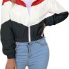 71zkVmelHWL._AC_SL1500 Women’s Lightweight Windbreaker Sport Jacket Zip Up Color Block Coat Casual Long Sleeve Jogging Outerwear