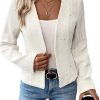 2024 Summer Cropped Collarless Blazer Lightweight Fully Lined Open Front Elegant Petite Work Office Jackets