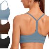 819iGNQ_gcL._AC_SL1500 Spaghetti Strap Padded Sports Bras for Women - Y Back Yoga Workout Tops (3 Pack)