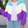 81Dbkt-ZGgL._AC_SL1500 Women’s Lightweight Windbreaker Sport Jacket Zip Up Color Block Coat Casual Long Sleeve Jogging Outerwear