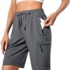 81Oy3WdSASL._AC_SL1500 Women's Lightweight Hiking Cargo Shorts Quick Dry Athletic Shorts for Camping Travel Golf with Zipper Pockets Water Resistant