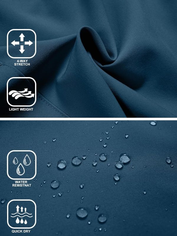 81d4blnfpAL._AC_SL1500 Women's Lightweight Hiking Cargo Shorts Quick Dry Athletic Shorts for Camping Travel Golf with Zipper Pockets Water Resistant