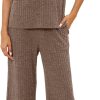 Pajama Sets for Women 2 Piece Ribbed Knit Summer Cute Pj Set Comfy Matching Lounge Sets Loungewear Sleepwear