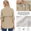 Women's Quick Dry Sun UV Protection Convertible Long Sleeve Shirts for Hiking Camping Fishing Sailing