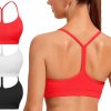 81tf86UHUJL._AC_SL1500 Spaghetti Strap Padded Sports Bras for Women - Y Back Yoga Workout Tops (3 Pack)
