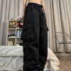 81u3ZfXElYL._AC_SL1500 Women Cargo Pants Trendy Parachute Pants Elastic Waist Hiking Pants Lightweight Waterproof Baggy Joggers with Pockets