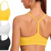 81zFksyNz5L._AC_SL1500 Spaghetti Strap Padded Sports Bras for Women - Y Back Yoga Workout Tops (3 Pack)