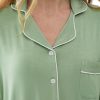 Womens Bamboo Viscose Sleep Shirt Long Sleeve Button Down Nightgowns Boyfriend Nightshirt S-XXL