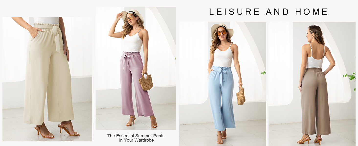 Women's wide-leg casual pants